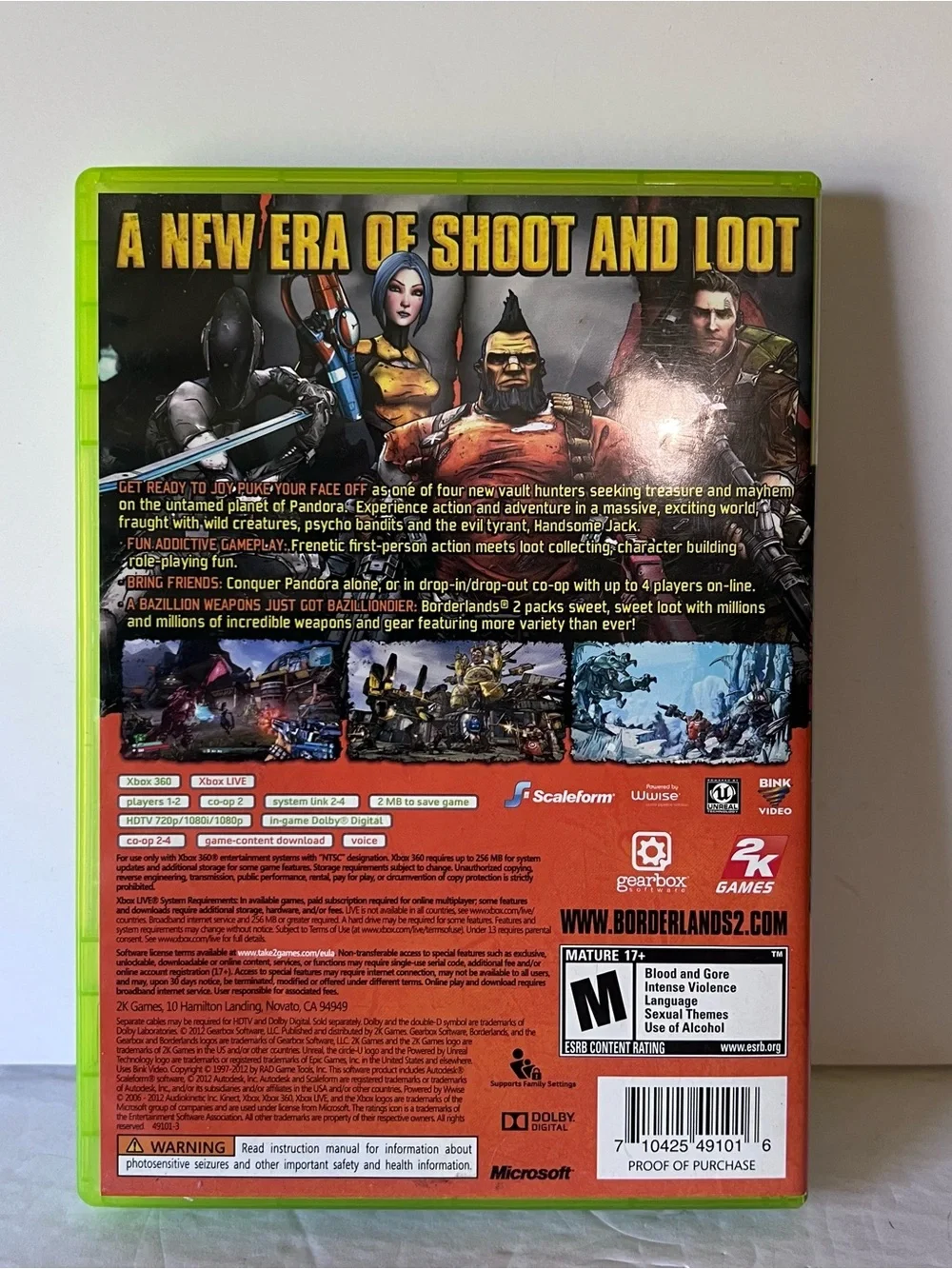 Xbox 360 Game Borderlands 2 with Booklet Tested and Works